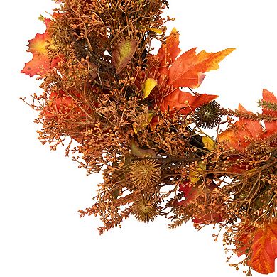 Northlight Autumn Artificial Maple Leaf Wreath