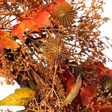 Northlight Autumn Artificial Maple Leaf Wreath