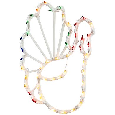 Northlight Light-Up Turkey Thanksgiving Window Decor