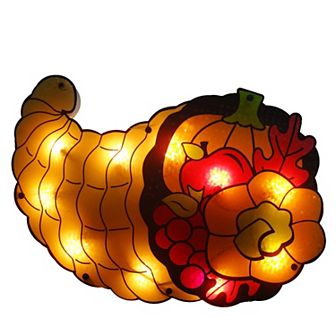 Northlight Light-Up Cornucopia Thanksgiving Window Decor