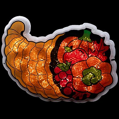 Northlight Light-Up Cornucopia Thanksgiving Window Decor