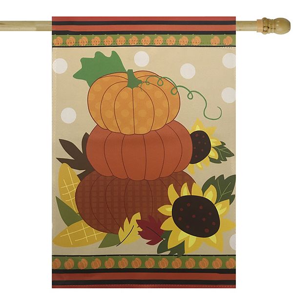 Northlight Pumpkins and Sunflowers Autumn Harvest Garden Flag