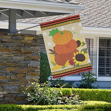 Northlight Pumpkins and Sunflowers Autumn Harvest Garden Flag