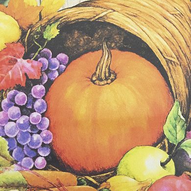 Northlight Cornucopia and Flowers Autumn Harvest Flag