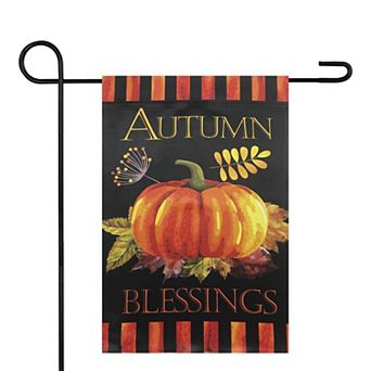Northlight Autumn Blessings and Pumpkins Outdoor Garden Flag
