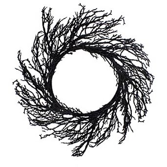 Northlight Black Twig Artificial Halloween Wreath