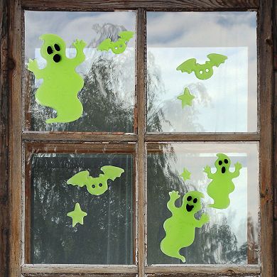 Northlight Glow In The Dark Ghost Halloween Gel Window Clings