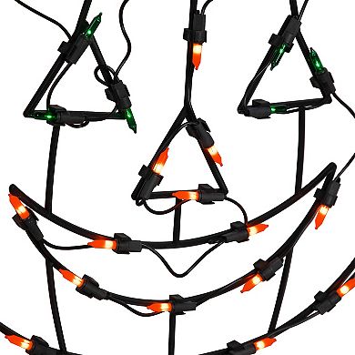 Northlight Light-Up Pumpkin Jack O'Lantern Halloween Window Decor
