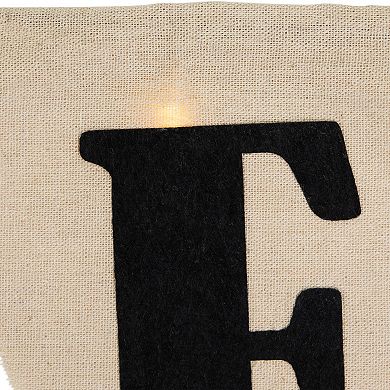 Northlight 18.75" White LED Triangle "Happy Halloween" Banner