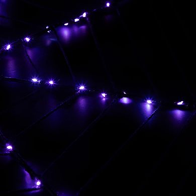 Northlight 16" Lighted Purple LED Spider Web Halloween Decoration