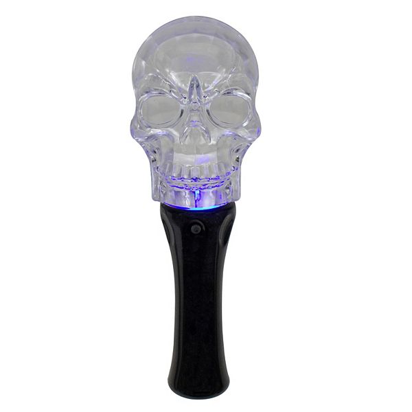 9u0022 LED Transparent Multi-Function Halloween Skull Light