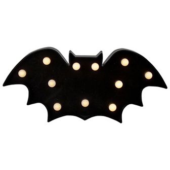 Northlight Light-Up Black Bat Halloween Marquee Table Decor