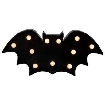Northlight Light-Up Black Bat Halloween Marquee Table Decor