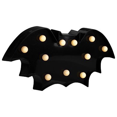 Northlight Light-Up Black Bat Halloween Marquee Table Decor