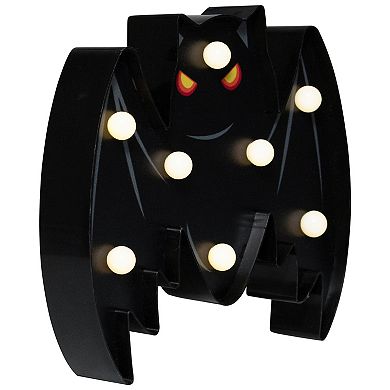 Northlight Light-Up Black Bat Halloween Marquee Table Decor