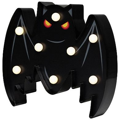 Northlight Light-Up Black Bat Halloween Marquee Table Decor