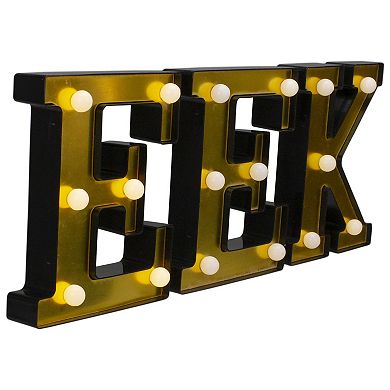 Northlight Light-Up Gold Finish Eek Halloween Marquee Table Decor