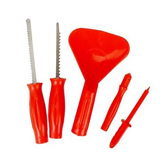 Northlight Orange Pumpkin Carving Tools 5 pc Set