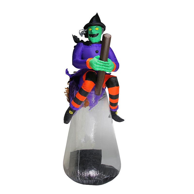 46617139 Northlight LED Inflatable Flying Witch Halloween O sku 46617139