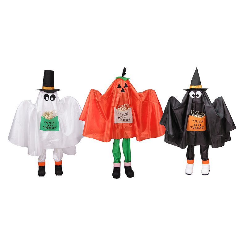29553394 Northlight Ghost Pumpkin Bat Halloween Kid Figurin sku 29553394