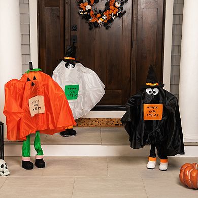 Northlight Ghost Pumpkin Bat Halloween Kid Figurine Floor Decor 36" 3-piece Set