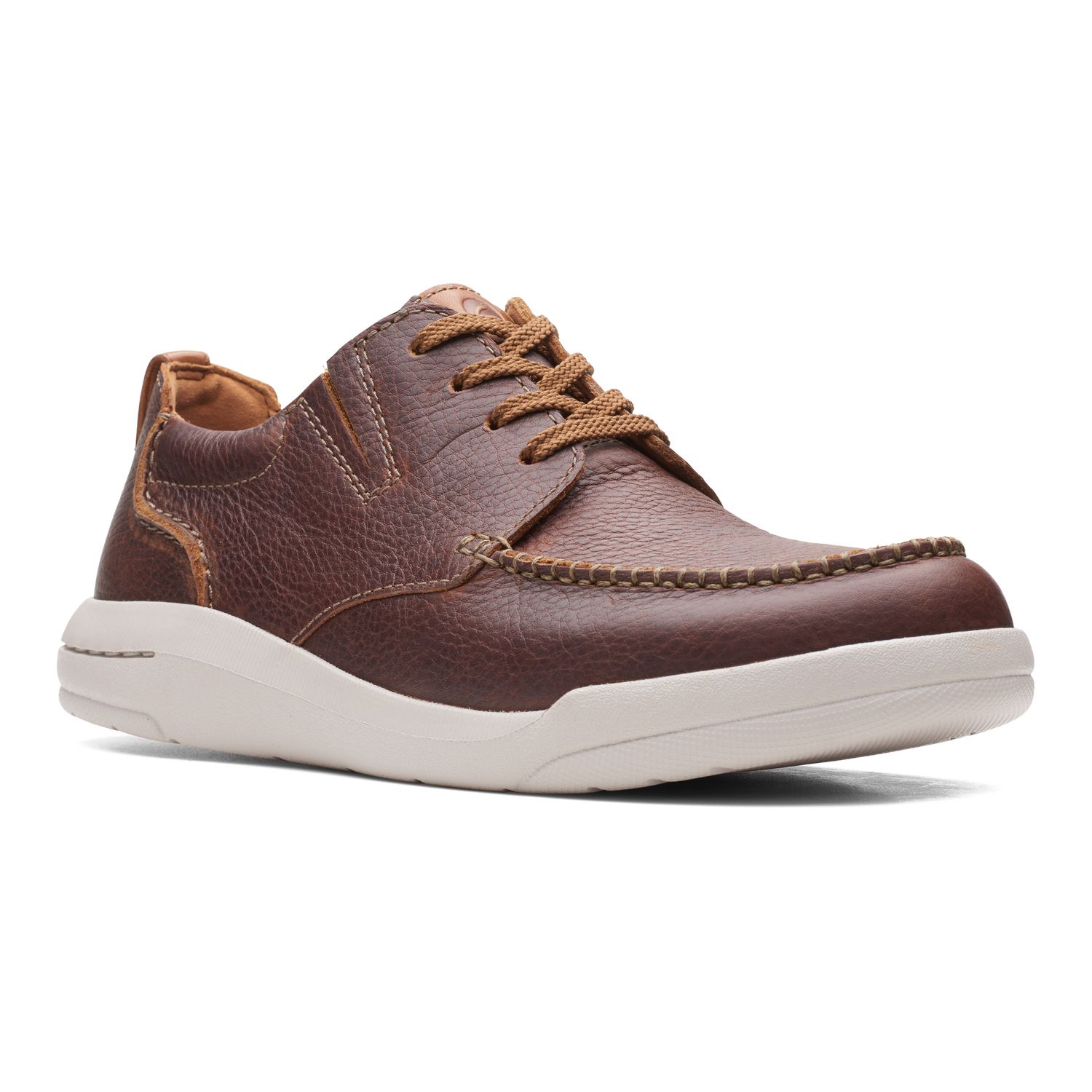 clarks men's leather sneakers