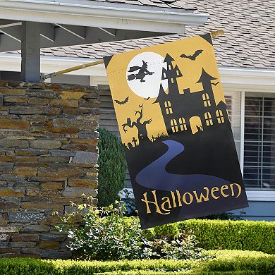 Northlight Spooky House Halloween Outdoor Garden Flag