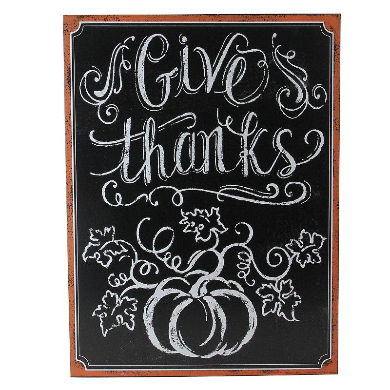 54492477 Northlight Black and White Give thanks Chalkboard  sku 54492477