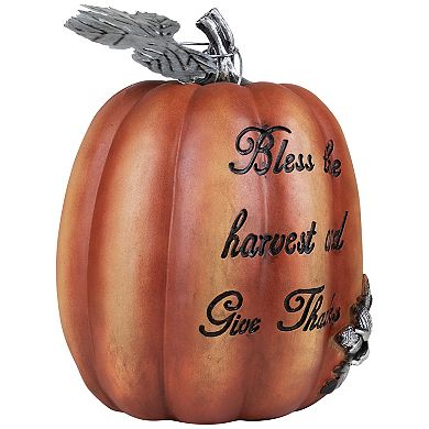 Northlight Bless Harvest Thanksgiving Pumpkin Table Decor