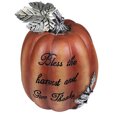 Northlight Bless Harvest Thanksgiving Pumpkin Table Decor