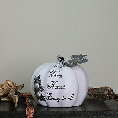 Northlight Warm Harvest Blessing Thanksgiving Pumpkin Table Decor