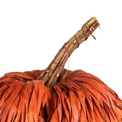 Northlight 8.5" Orange Autumn Harvest Woven Pumpkin Decoration