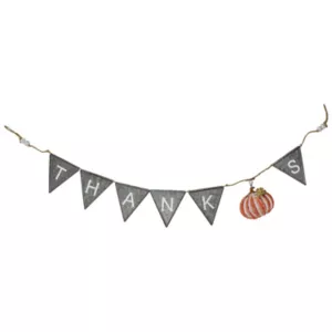 Northlight 64" Thanksgiving "THANKS" Decorative Banner, Gray