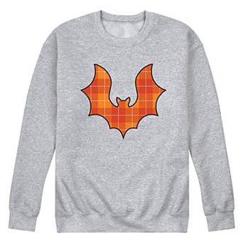 Men's Orange Plaid Bat Sweatshirt