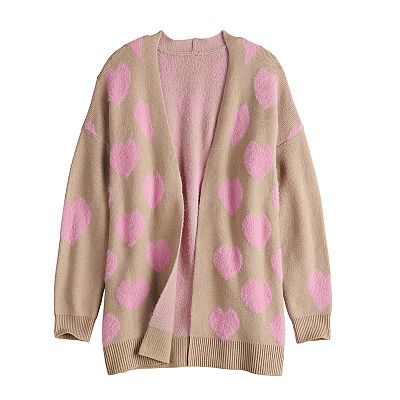 Women's Celebrate Togehter™ Open Front Hearts Cardigan Women's Celebrate Togehter™ Open Front Hearts Cardigan