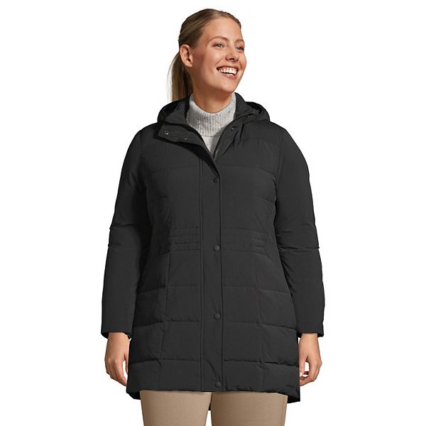 Plus Size Petite Lands' End Quilted Stretch Down Coat