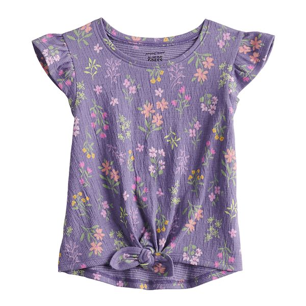 Toddler Girl Jumping Beans® Tie-Front Flutter Top