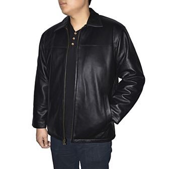 Big & Tall Victory Outfitters Lambskin Straight Bottom Leather Jacket