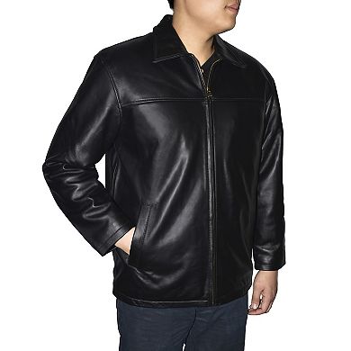 Big & Tall Victory Outfitters Lambskin Straight Bottom Leather Jacket