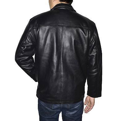 Big & Tall Victory Outfitters Lambskin Straight Bottom Leather Jacket