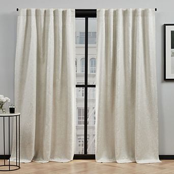 ELLE DECOR Bianca Room Darkening Blackout 2-panel Window Curtain Set