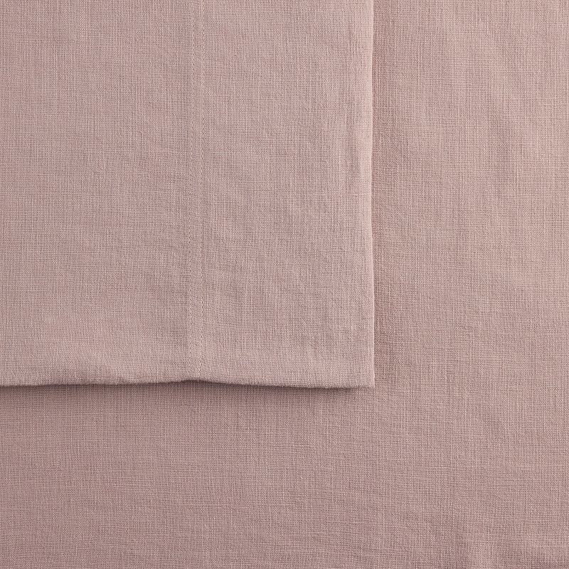 Sonoma Goods For Life Linen Sheet Set with Pillowcases, Beig/Green, King Se
