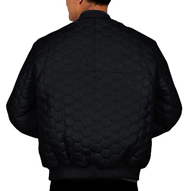 Big & Tall Franchise Club Honeycomb Leather Bomber Jacket