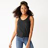 Juniors' SO® Relaxed Scoopneck Tank Top
