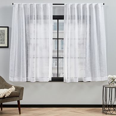 ELLE DECOR Fiona Sheer 2-panel Window Curtain Set