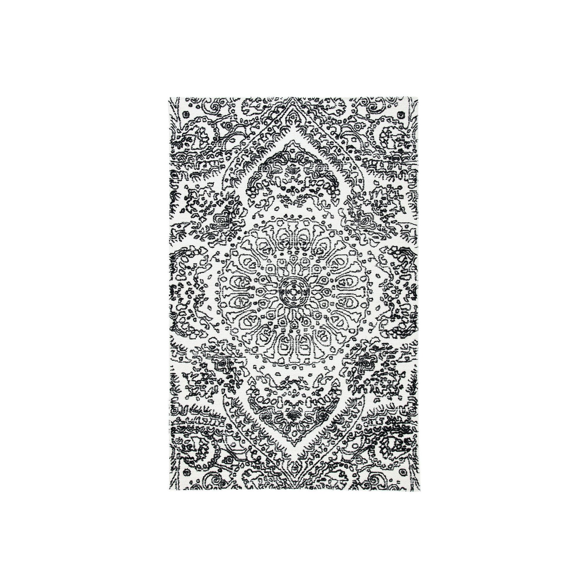 Safavieh Metro Ajhin Indoor Outdoor Rug, Ivory Black