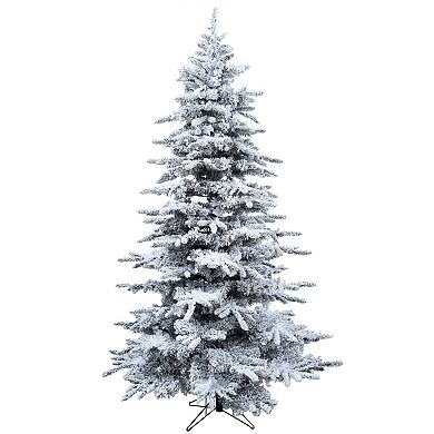 Christmas Time 6.5-ft. LED Silverado Pine Slim White Flocked Artificial Christmas Tree