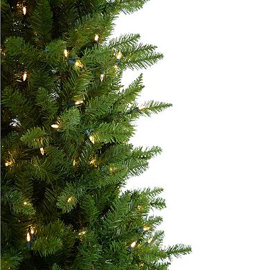 Christmas Time 6.5-ft. Pre-Lit Winter Wonderland Slim Artificial Christmas Tree