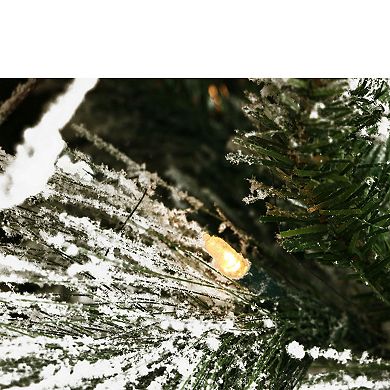 Christmas Time 6.5-ft. LED Frosted Fir Snowy Artificial Christmas Tree