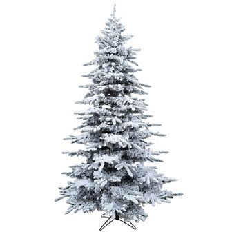 Christmas Time 6.5-ft. Silverado Pine Flocked Slim Artificial Christmas Tree